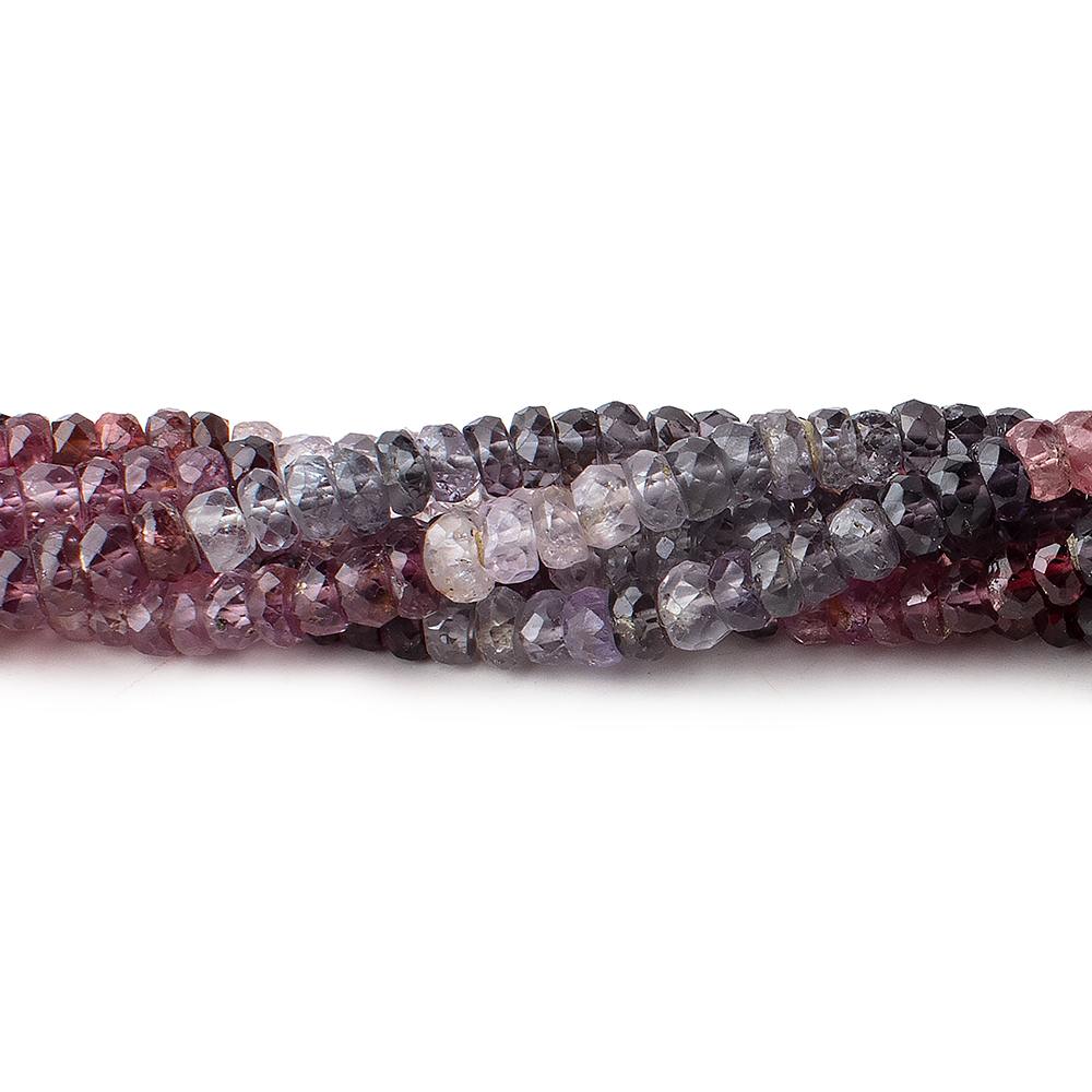 4.5mm Multi Color Spinel Faceted Rondelles 13 inch 124 beads AA