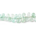 4.5x3-6.5x5mm Colombian Emerald plain pear beads 8 inch 77 pieces