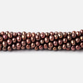 4.5x4mm Chocolate Brown Side Drilled Off Round Freshwater Pearls 16 inch 110 pieces