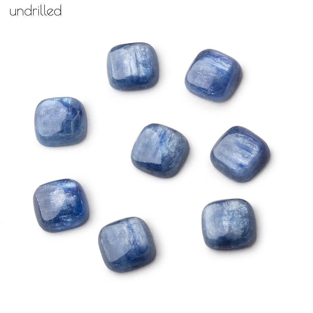 10mm Kyanite Plain Cushion Cabochon 1 Focal Bead - Undrilled