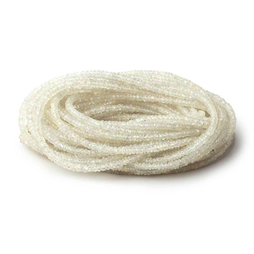 2-4mm Pale Yellow Sapphire Faceted Rondelle Beads 16 inch 227 pieces