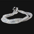4mm - 5mm Rainbow Moonstone Faceted Rondelles 10 inch 119 beads AAA