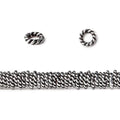 4mm Antiqued Sterling Silver Plated Copper Twisted Jumpring 8 inch 170 pcs