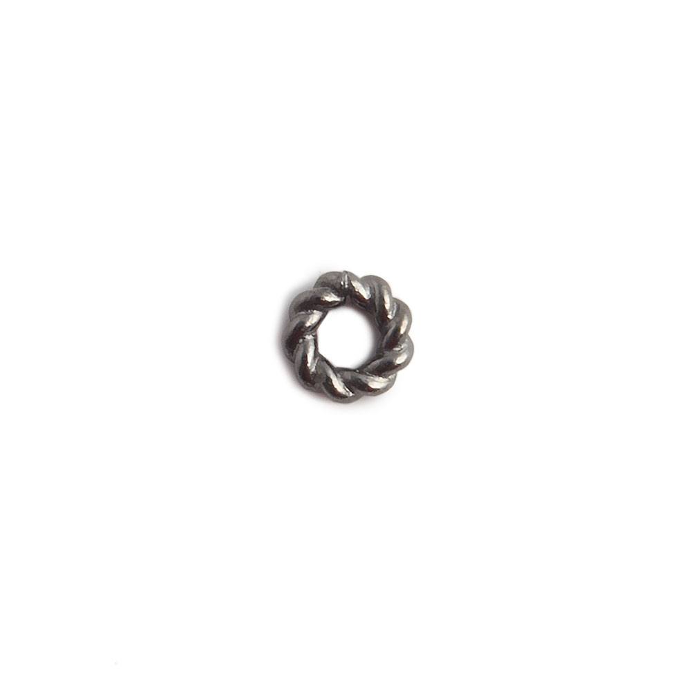 4mm Black Gold plated Twisted Jump Ring Strand 8 inch 163 pieces