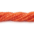 4mm Carnelian Faceted Rondelle Beads 13.25 inches 115 pieces