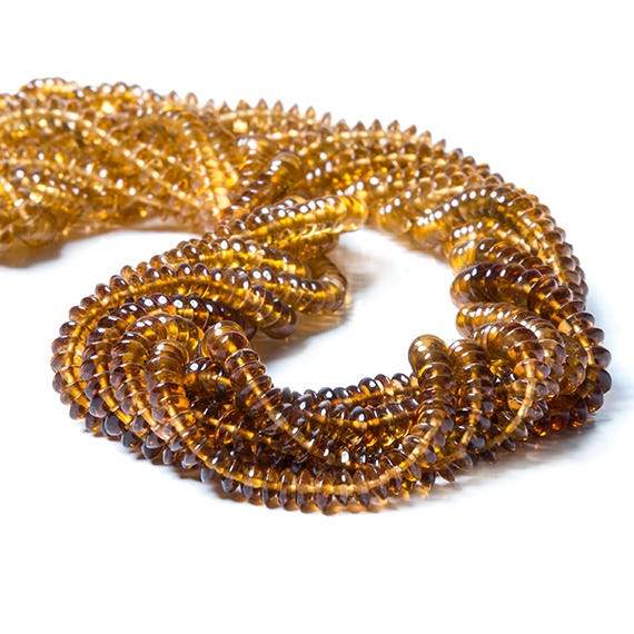 4.5mm Golden Shaded Tourmaline Plain Rondelle 16 inch 198 beads