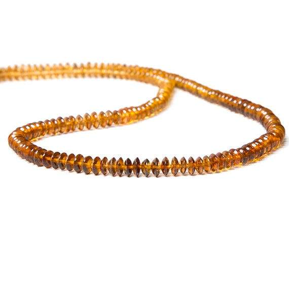 4.5mm Golden Shaded Tourmaline Plain Rondelle 16 inch 198 beads
