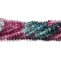 4mm Multi Color Tourmaline Plain Rondelle
