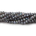 4mm Mystic Labradorite Micro Faceted Rondelle Beads 13 inch 90 pieces AAA