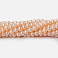 4mm Peach Side Drilled Off Round Freshwater Pearls 15 inch 98 pieces