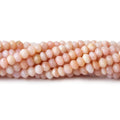 4mm Pink Peruvian Opal faceted rondelle beads 13 inch 125 pieces