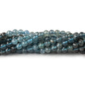4mm Shaded Moss Aquamarine micro faceted round beads 13 inch 81 pieces