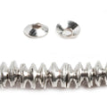 4mm Sterling Silver plated polished Bead Cap 8 inch 232 pieces