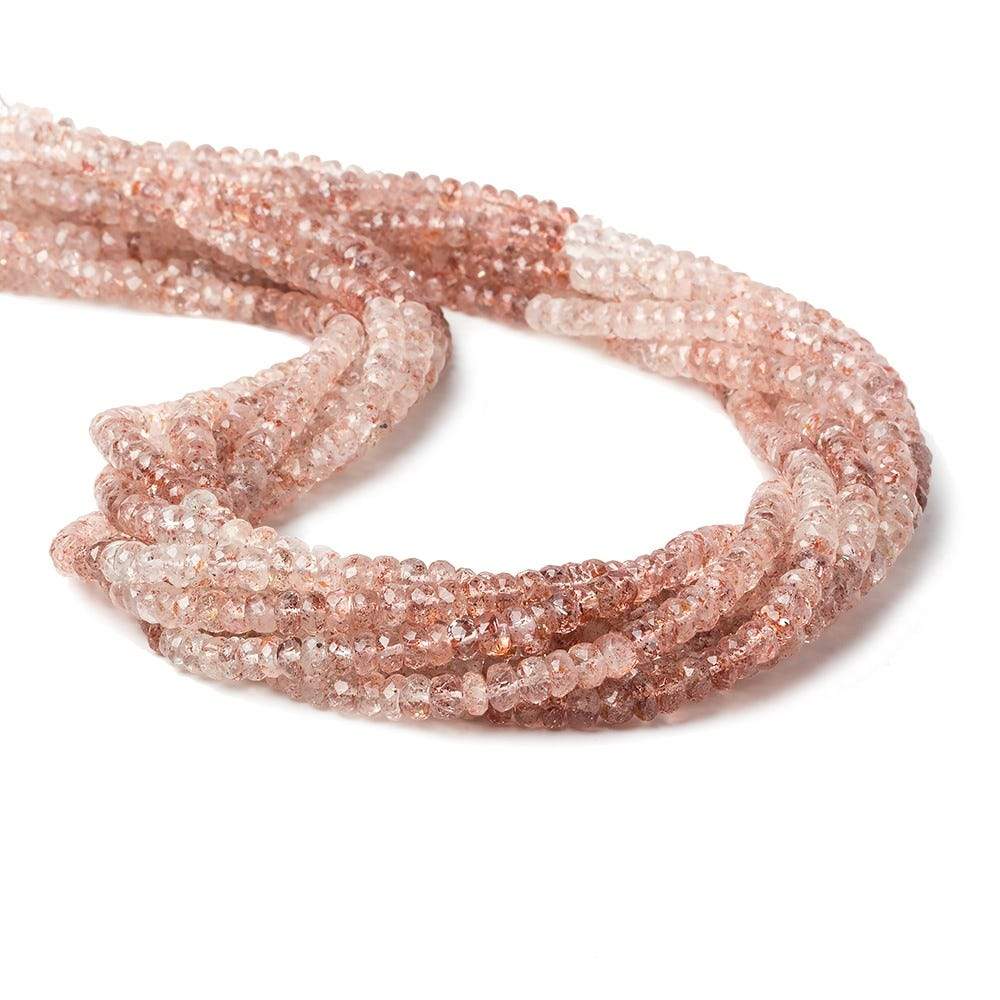 5mm Strawberry Quartz Faceted Rondelle 16 inch 132 pieces AA