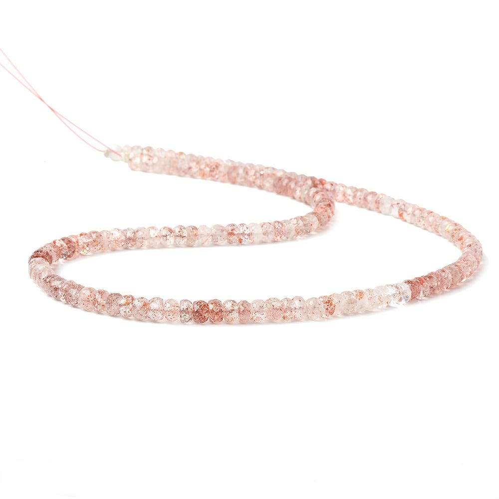 5mm Strawberry Quartz Faceted Rondelle 16 inch 132 pieces AA