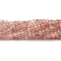 5mm Strawberry Quartz Faceted Rondelle 16 inch 132 pieces AA