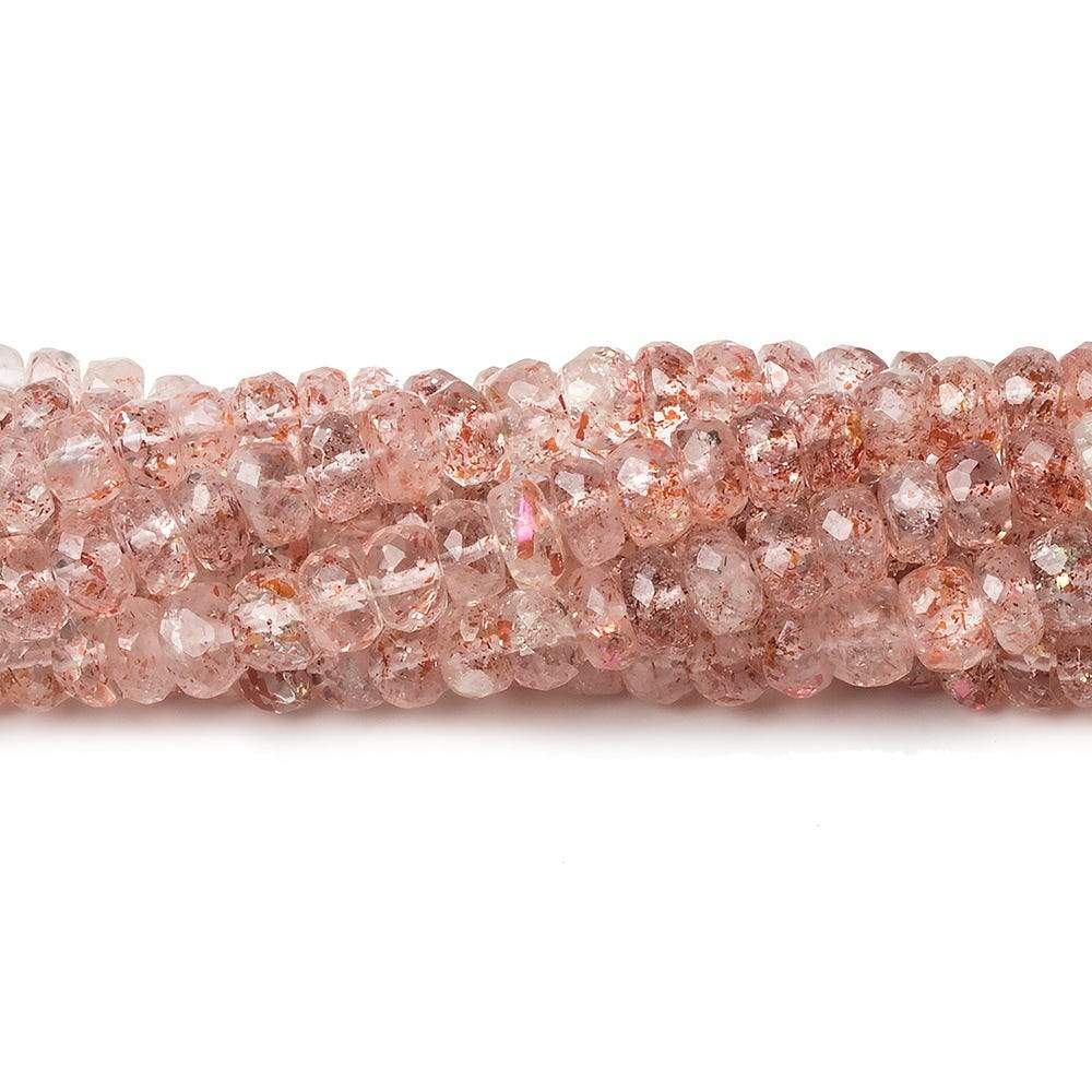 5mm Strawberry Quartz Faceted Rondelle 16 inch 132 pieces AA