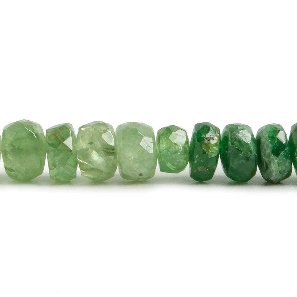 4mm Tsavorite Garnet Beads Faceted Rondelle 17.5 inch 171 pieces