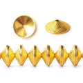4x10mm 22kt Gold Plated Copper Bead Cap 8 inch 62 pieces