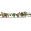 4x2-9x1.5mm Multi Color Tourmaline Natural Crystal 7.5 inch 100 pieces