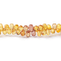 4x3-5.5x4mm Orange & Yellow Fancy Sapphire Faceted Tear Drops 17 inch 250 pieces AA