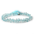 4x3-6x3mm Blue Zircon Faceted Tear Drop Beads 8 inch 91 pieces A