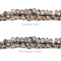 4x3mm Color Change Avocado Sapphire Tear Drop Briolette 8.5 inch 140 pieces
