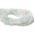 White & Blue Beryl faceted heart beads 16 inch 140 pieces A 5-7mm