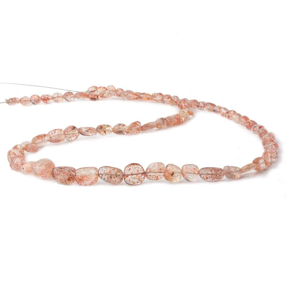 4x4-8x7mm Sunstone Plain Nugget Beads 17 inch 70 pieces