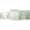 4x8-26x13mm Aquamarine Straight Drilled Natural Crystals 16 inch 33 beads