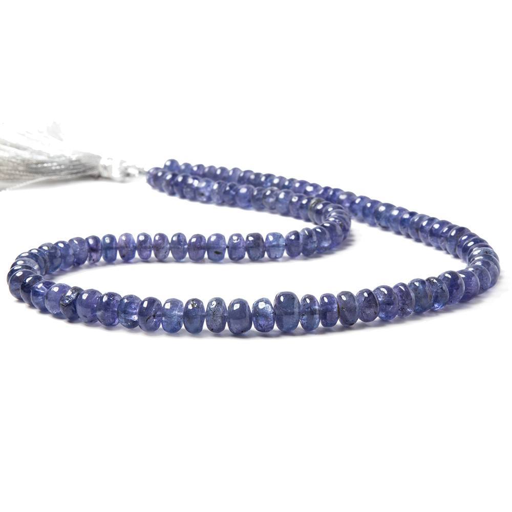 5 - 10mm Tanzanite Plain Rondelle Beads 18 inch 110 pieces
