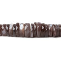 5-12mm Chocolate Moonstone faceted heishi beads 16 inch 130 pieces