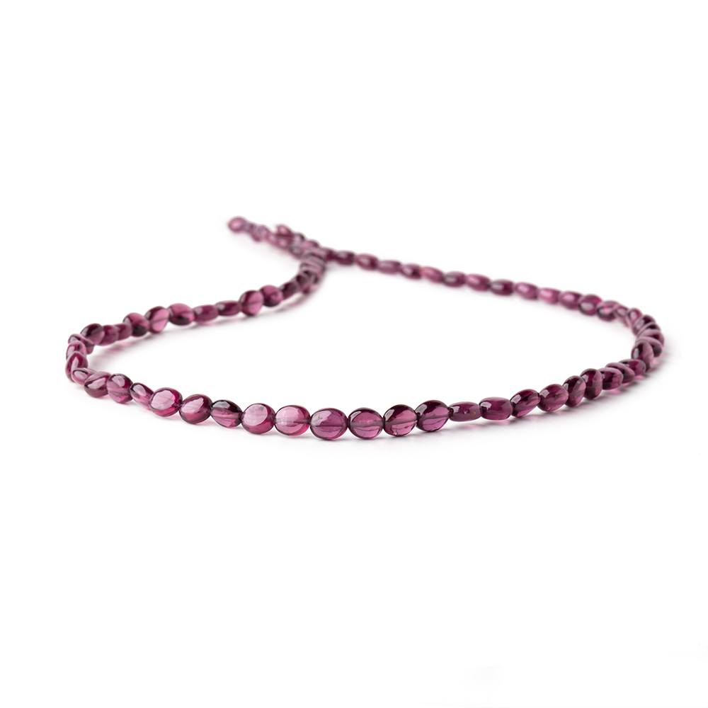 5-6mm Malaia Garnet Plain Oval Beads 16 inch 72 pieces AA