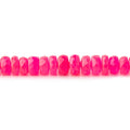 5-6mm Neon Pink Ethiopian Opal Faceted Rondelles 18 inch 164 color treated beads AA