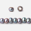 5-6mm Pistachio Peacock Off Round 2.5mm Large Hole Pearls 95 Beads