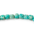 5-7mm Amazonite Faceted Cube Beads 8 inch 31 pieces