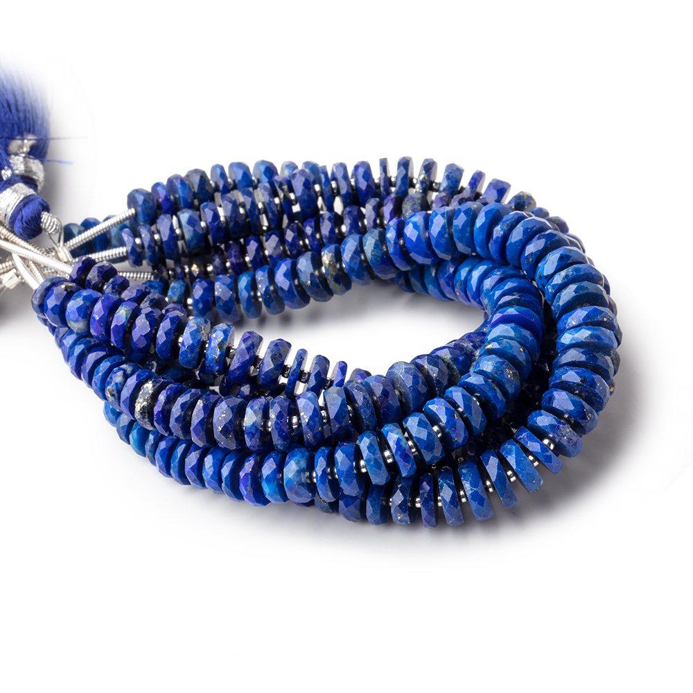 8-9.5mm Lapis Lazuli Faceted Heishi Beads 5.75 inch 48 pieces