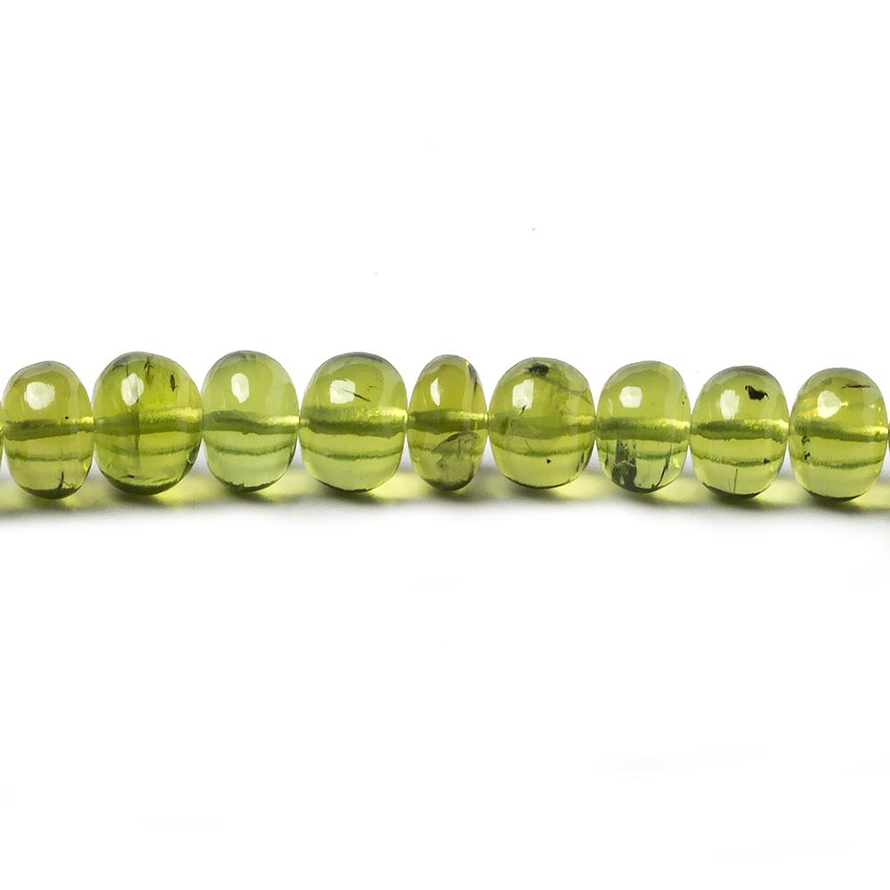 5-7mm Peridot plain rondelle beads 18 inch 100 pieces AA