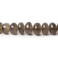 5-8.5mm Warm Platinum Moonstone plain rondelles 16 inches 100 beads