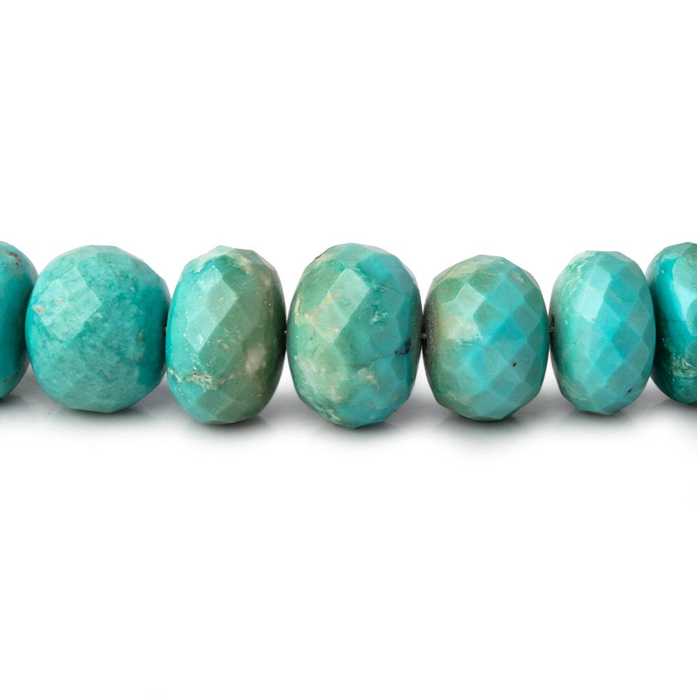5-9mm Mongolian Turquoise faceted rondelle beads 18 inch 90 pieces AA