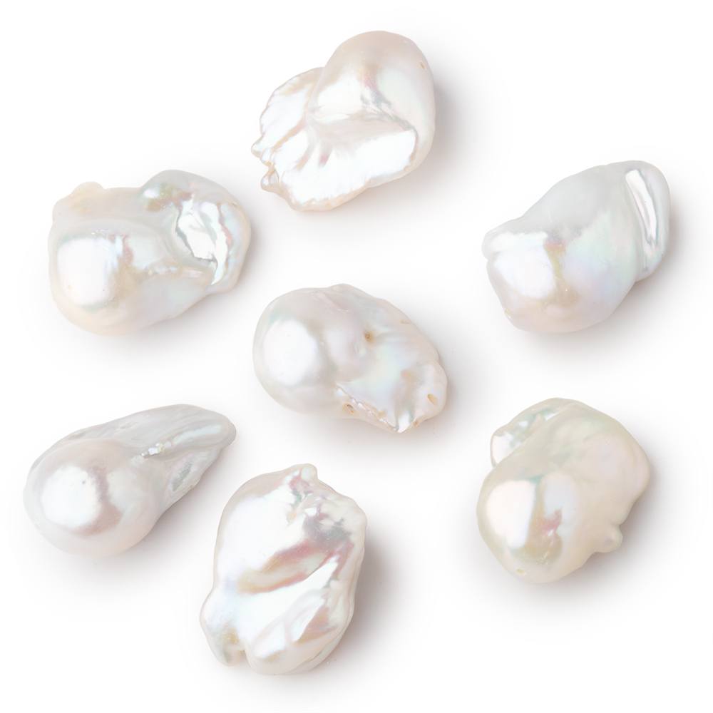 20-23mm White Ultra Baroque Freshwater Pearl 1 Focal AA
