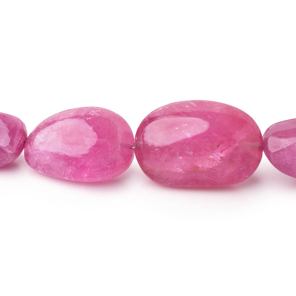 10-28mm Rubellite Tourmaline Plain Nugget Beads 20 inch 28 pieces AA