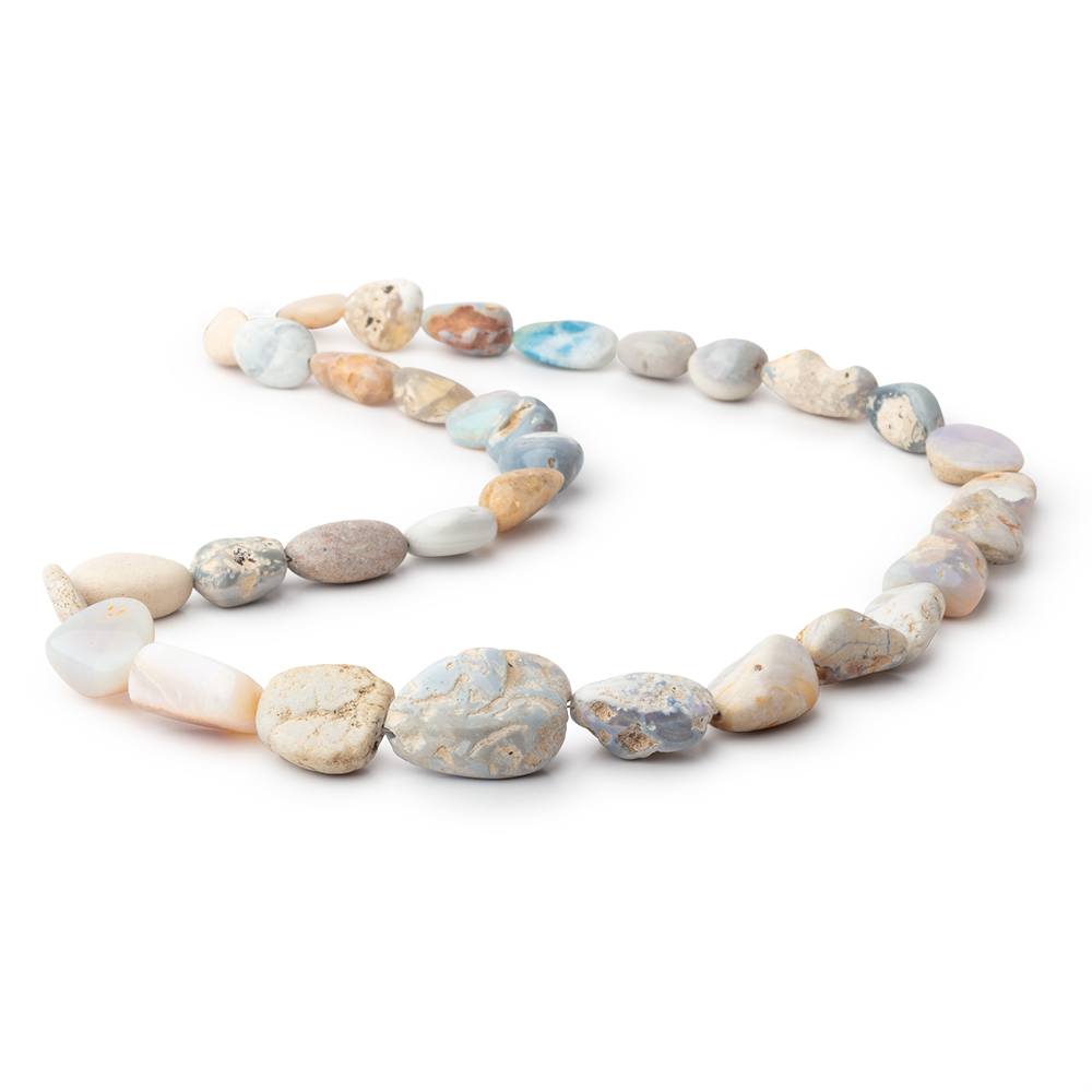 9-17mm Australian Boulder Opal plain nugget Beads 18 inch 33 pieces