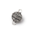 12mm Antiqued Sterling Silver Ball Magnetic Clasp 1 piece