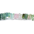 5.5x3.5-13x2.5mm Afghani Multi Color Tourmaline top drilled plain Crystals 18 inch 162 pcs
