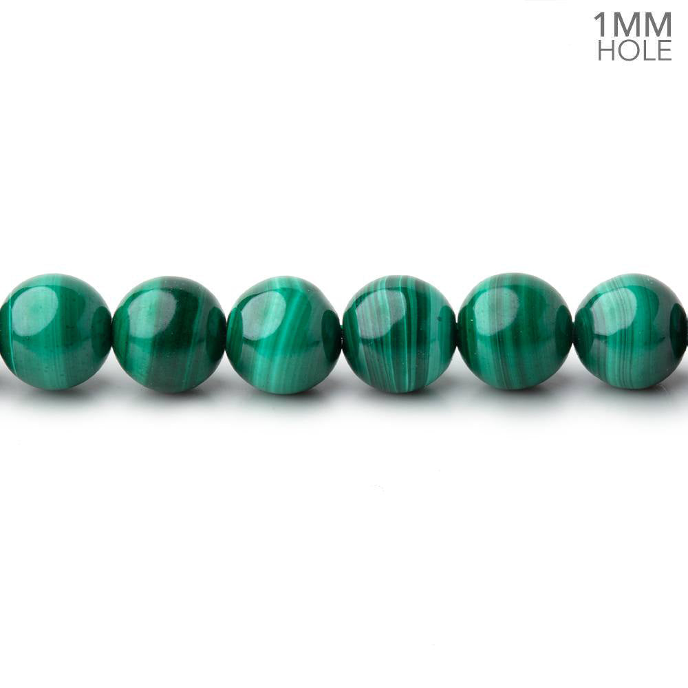 6mm Malachite Plain Round Beads 16 inch 65 pieces 1mm Hole