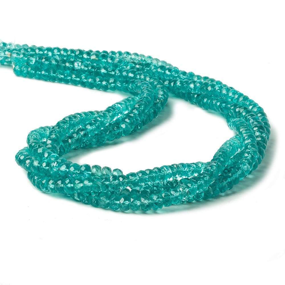 5mm Apatite faceted rondelle Beads 16 inch 13 pieces AA