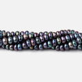 5mm Peacock Center Drill Button Freshwater Pearl beads 15.5 inch 121 pieces A