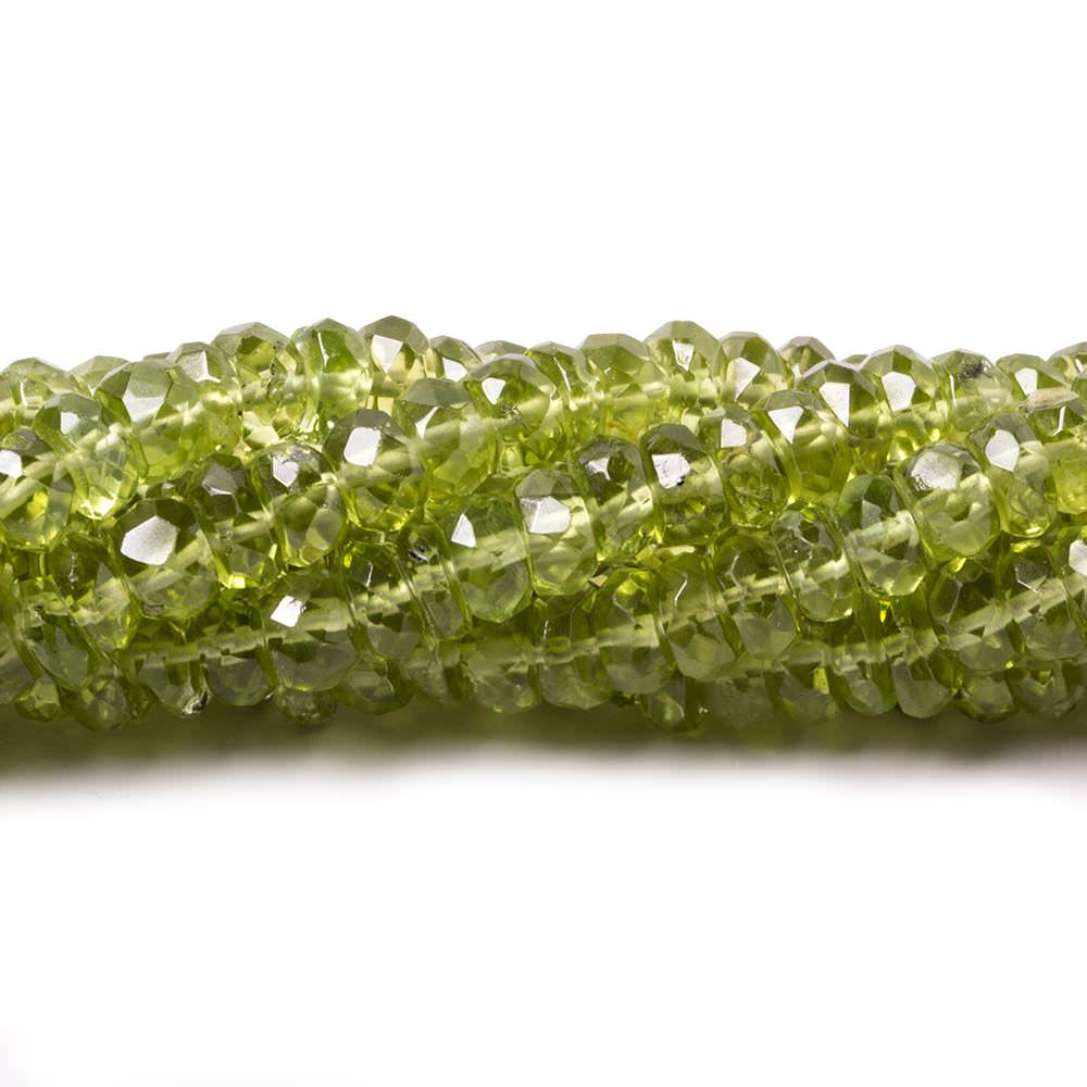 5mm Peridot Faceted Rondelle Beads 13 inch 112 pieces