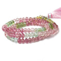 5mm Pink & Green Tourmaline Faceted Rondelle Beads 124 pieces AAA Grade